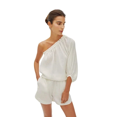 Labeca London Women's Capri Linen One Sleeve Top