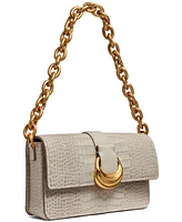 Donna Karan Valley Stream Embossed Croco Shoulder