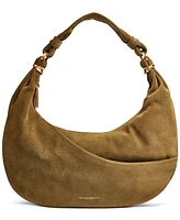 Donna Karan New York Gabardine Suede Mini Hobo Shoulder Bag