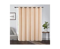 Heavyweight Wide Width 84-Inches Velvet Curtains Grommet Top (Single