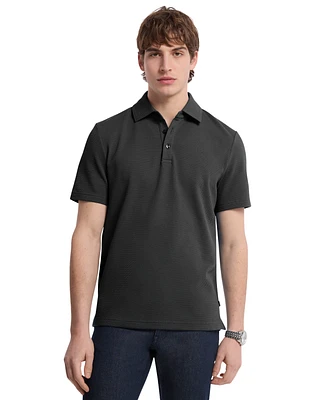 Michael Kors Men's Short Sleeve Bubble Knit Polo Shirt
