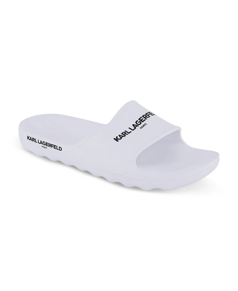 Karl Lagerfeld Paris Men's Logo Print Slides