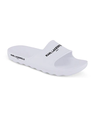 Karl Lagerfeld Paris Men's Logo Print Slides