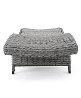 Premium Grey Rattan Chaise Lounge: Stylish Summertime Comfort