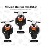 6V 3-Wheel Electric Ride-On Toy Motorcycle Trike with Music and Horn