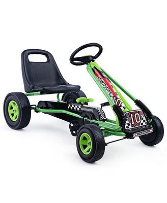 4 Wheels Kids Ride On Pedal Powered Bike Go Kart Racer Car Outdoor Play Toy