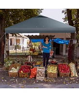 10 x 10 Feet Foldable Outdoor Instant Pop-up Canopy with Carry Bag