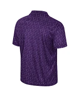 Colosseum Men's Purple Tcu Horned Frogs Sublimated Golf Polo Shirt