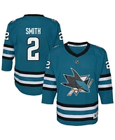 Outerstuff Big Boys and Girls Will Smith Teal San Jose Sharks Home Replica Player Jersey