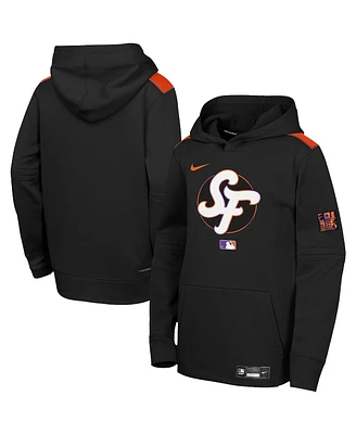 Nike Big Boys and Girls Black San Francisco Giants 2025 City Connect Authentic Collection Performance Pullover Hoodie