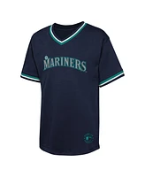 Outerstuff Big Boys and Girls Navy Seattle Mariners Relief Pitcher V-Neck T-Shirt