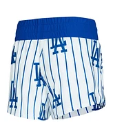 Concepts Sport Women's 2-Piece White Los Angeles Dodgers Pinstripe Record Tank Top and Short Set