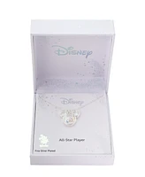 Disney Mickey Mouse Crystal Baseball Shaker Pendant Necklace