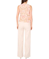 Sam & Jess Petite Paisley Side-Tie Cowlneck Top