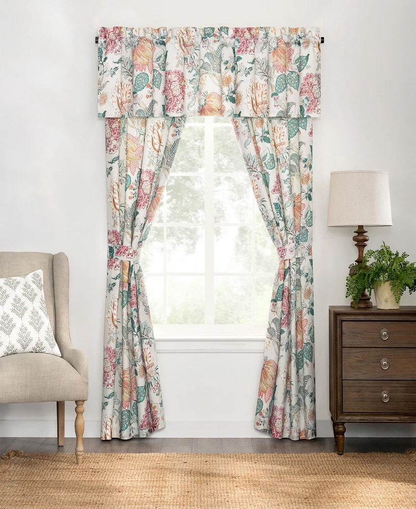 Rose Tree Komodo Floral Window Panel Set, 84" x 50"