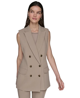 Karl Lagerfeld Paris Women's Double-Breasted Vest