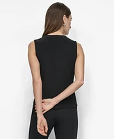 Dkny Women's Asymmetrical-Neck Sleeveless Top