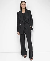 Dkny Women's Pinstripe Double Breasted Blazer
