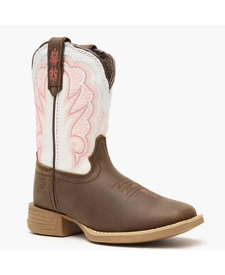 Durango Boys Lil' Rebel Pro Trail Brown and White Western Boot