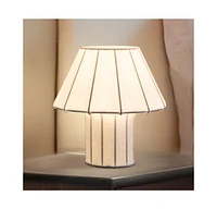 Celeste Led Lightweight Table Lamp with Resin Fabric Shade, Bulb Included (12.6")