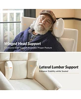 Embrace Traditional Power Lift Recliner with Heat and Massage