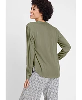 Olsen Women's Sparkle Stripe Tunic Blouse