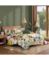 Bebejan Radiance Bedding 100% Cotton Sateen 5 Piece King Size Reversible Comforter Set