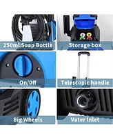3300 Psi 2.0 Gpm Electric High Pressure Washer 25ft Hose with 4 Quick Connect Nozzles and Foam Connon