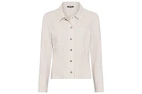Olsen Women's Linen Mixed Media Jacket