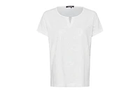 Olsen Women's Embroidered Mixed Media T-Shirt