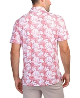 Tailorbyrd Men's Tropical Hibiscus Performance Polo