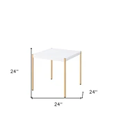 Contemporary Square End Table in Manufactured Wood Finish