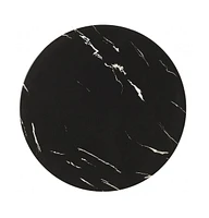 Contemporary Round Marble End Table with Sleek Design