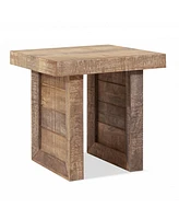 Solid Hardwood Square End Table for Living Room or Bedroom