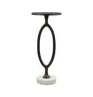 Modern 25" End Table – Bronze Finish Aluminum Design for Living Room or Patio