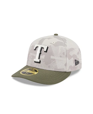 New Era Men's Light Beige/Olive Texas Rangers 2025 Armed Forces Day Low Profile 59FIFTY Fitted Hat