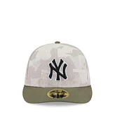 New Era Men's Light Beige/Olive York Yankees 2025 Armed Forces Day Low Profile 59FIFTY Fitted Hat