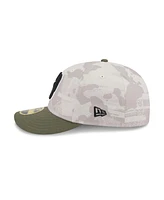 New Era Men's Light Beige/Olive Milwaukee Brewers 2025 Armed Forces Day Low Profile 59FIFTY Fitted Hat
