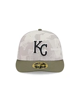 New Era Men's Light Beige/Olive Kansas City Royals 2025 Armed Forces Day Low Profile 59FIFTY Fitted Hat