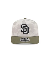 New Era Men's Light Beige/Olive San Diego Padres 2025 Armed Forces Day 9SEVENTY Adjustable Hat
