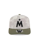 New Era Men's Light Beige/Olive Minnesota Twins 2025 Armed Forces Day 9SEVENTY Adjustable Hat