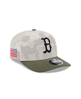 New Era Men's Light Beige/Olive Boston Red Sox 2025 Armed Forces Day 9SEVENTY Adjustable Hat