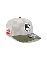 New Era Men's Light Beige/Olive Baltimore Orioles 2025 Armed Forces Day 9SEVENTY Adjustable Hat