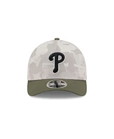 New Era Men's Light Beige/Olive Philadelphia Phillies 2025 Armed Forces Day 9FORTY M-Crown A-Frame Adjustable Hat