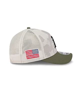 New Era Men's Light Beige/Olive Athletics 2025 Armed Forces Day 9FORTY M-Crown A-Frame Adjustable Hat