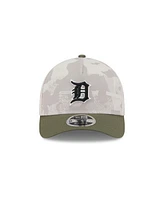 New Era Men's Light Beige/Olive Detroit Tigers 2025 Armed Forces Day 9FORTY M-Crown A-Frame Adjustable Hat