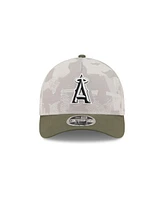 New Era Men's Light Beige/Olive Los Angeles Angels 2025 Armed Forces Day 9FORTY M-Crown A-Frame Adjustable Hat