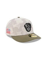 New Era Men's Light Beige/Olive Milwaukee Brewers 2025 Armed Forces Day 59FIFTY Fitted Hat