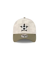 New Era Men's Light Beige/Olive Houston Astros 2025 Armed Forces Day 39THIRTY Flex Hat