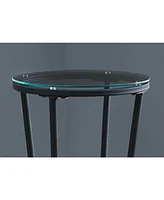 Contemporary Glass Round End Table for Living Room